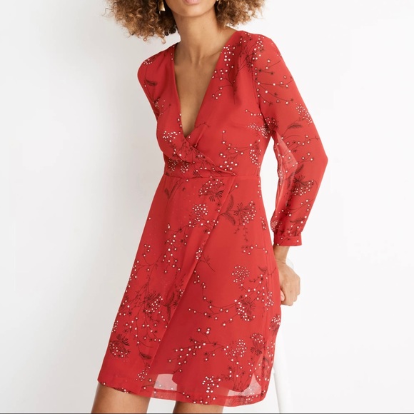 Madewell Hazelwood Wrap-Front Mini Dress in Windswept Floral - Picture 3 of 11